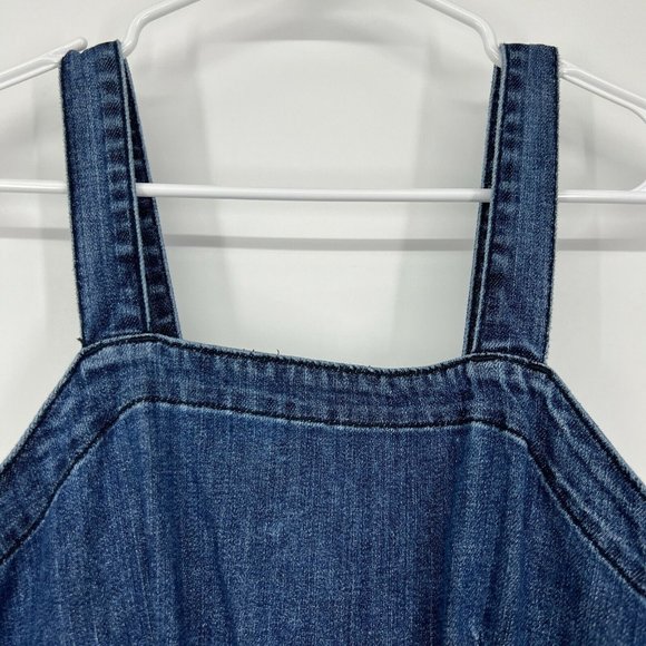 Universal Thread Denim Dress Blue Jean Sleeveless Pockets - Picture 4 of 11